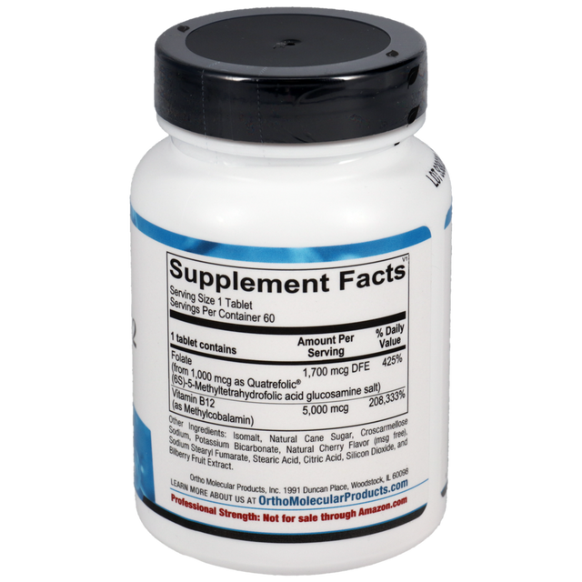 Ortho Molecular Products Methyl B12 Energy & Wellness Support (60 Capsules)