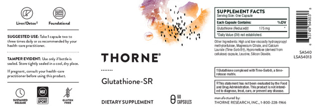 Thorne Glutathione-SR 60 Capsules