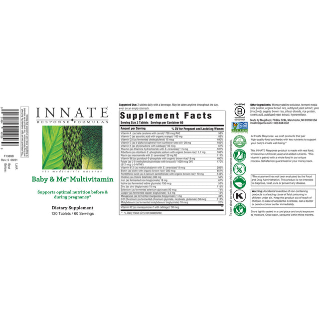 Innate Response Baby & Me™ Multivitamin 120