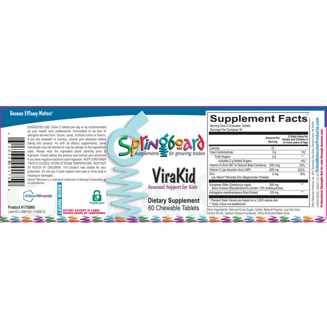 Ortho Molecular ViraKid 60