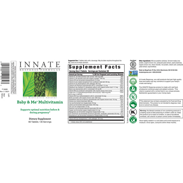Innate Response Baby & Me™ Multivitamin 60