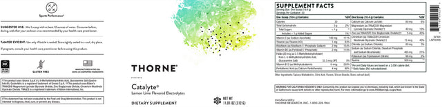 Thorne Catalyte Lemon Lime 30 Servings