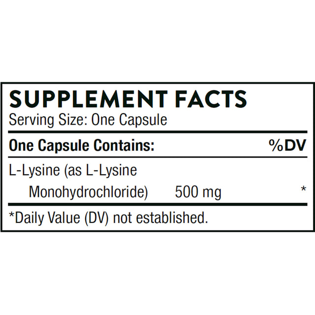 Thorne Lysine 60 Capsules