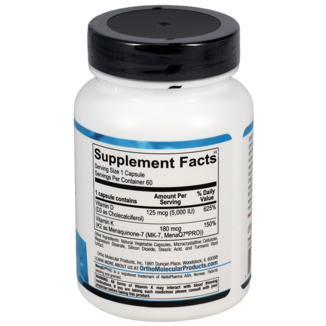 Ortho Molecular K-Force Vitamin K2 & D3 Bone and Cardiovascular Support (60 Capsules)