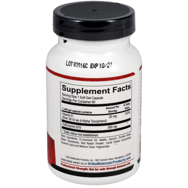 Ortho Molecular CoQ-10 300mg – 60 Capsules