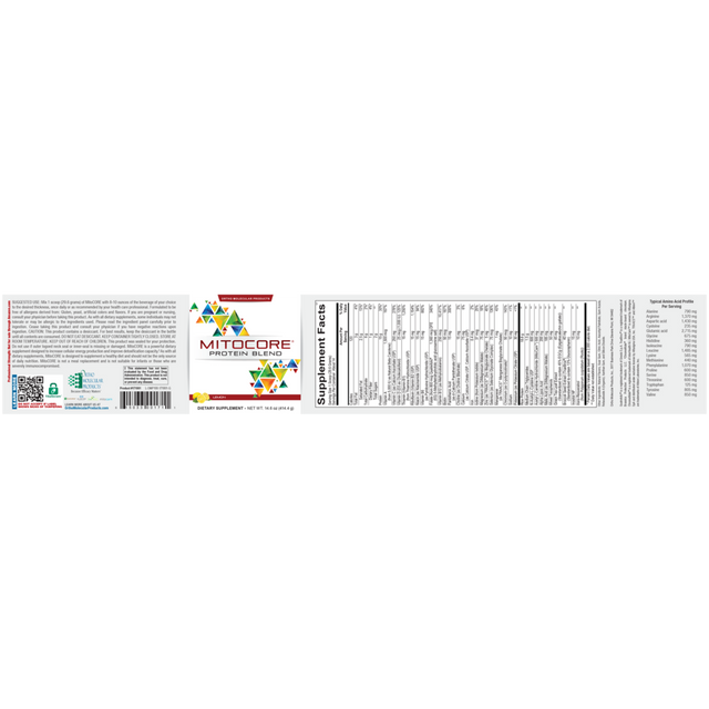 Ortho Molecular MitoCORE® Protein Blend Lemon 60 Capsules