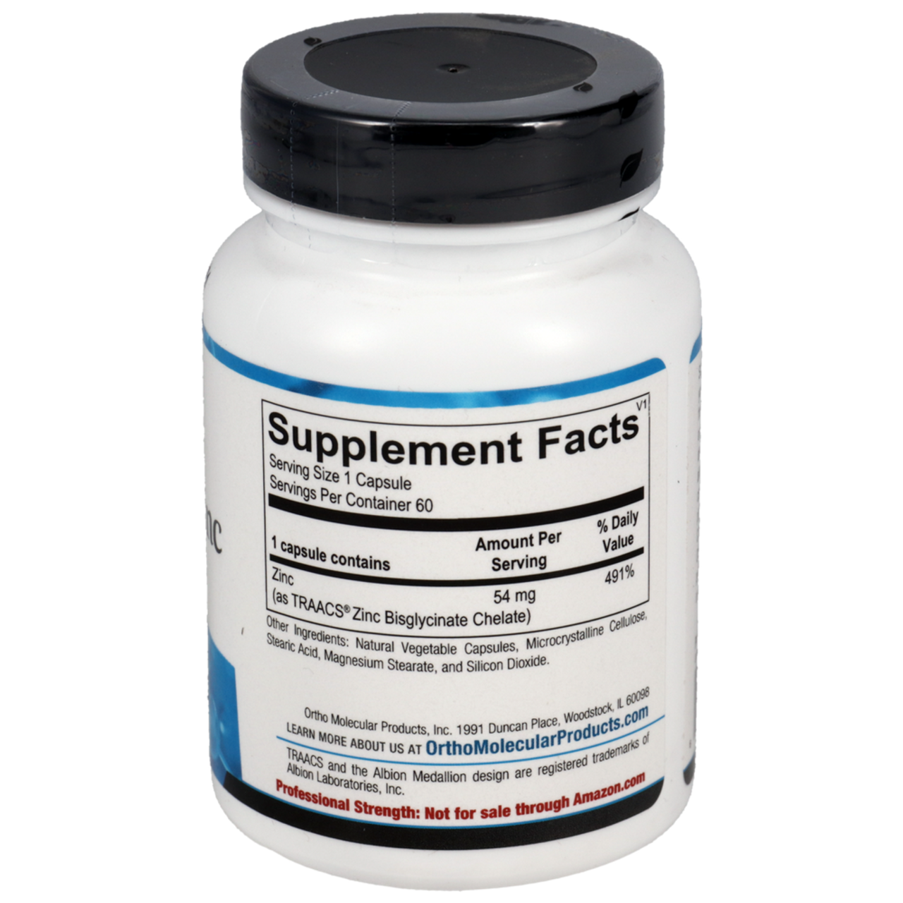 Ortho Molecular Reacted Zinc Immune & Metabolic Support (60 Capsules)