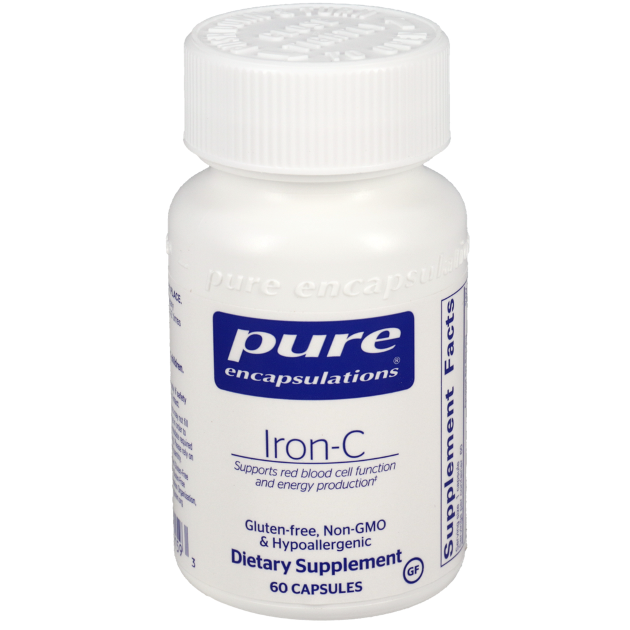 Pure Encapsulations Iron-C – Gentle Iron Support (60 Capsules)