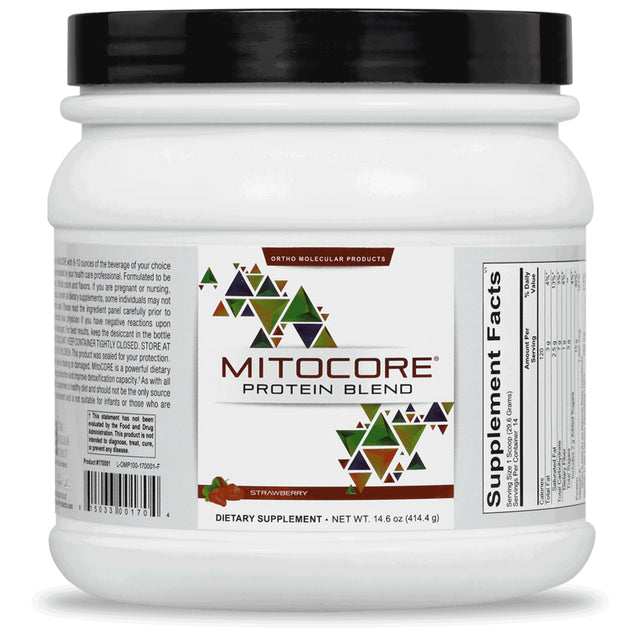 Ortho Molecular MitoCORE® Protein Blend Strawberry 60 Capsules