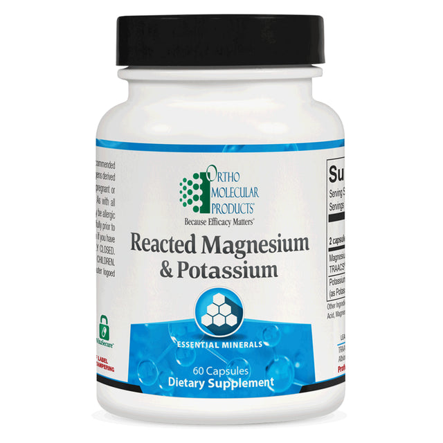 Ortho Molecular Reacted Magnesium & Potassium 60 Capsules