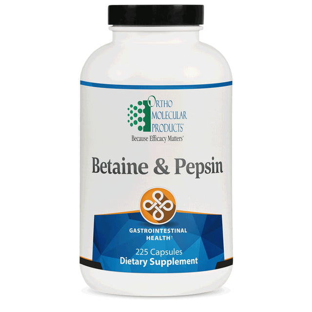 Ortho Molecular Betaine & Pepsin 225 Capsules