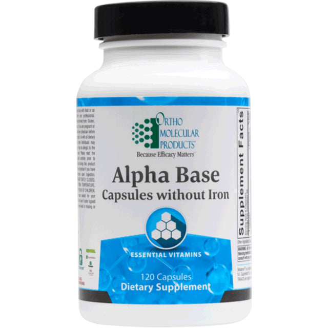Ortho Molecular Alpha Base Capsules without Iron 120 Capsules