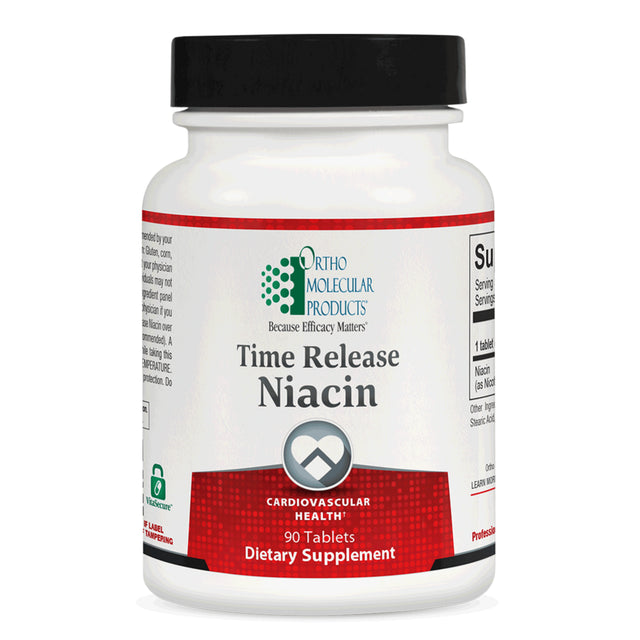 Ortho Molecular Time Release Niacin Cardiovascular & Metabolic Support (90 Tablets)
