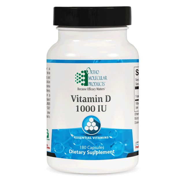 Ortho Molecular Products Vitamin D 1,000 IU Daily Wellness Support (180 Capsules)