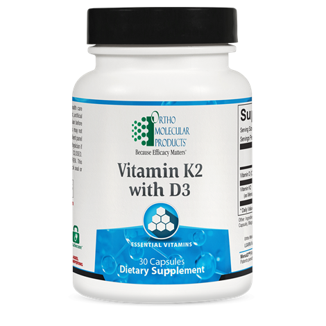 Ortho Molecular Vitamin K2 with D3 Bone & Cardiovascular Support (60 Capsules)