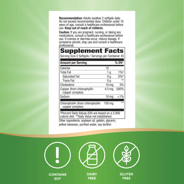 Nature's Way Chlorofresh Chlorophyll Concentrate 90 Softgels
