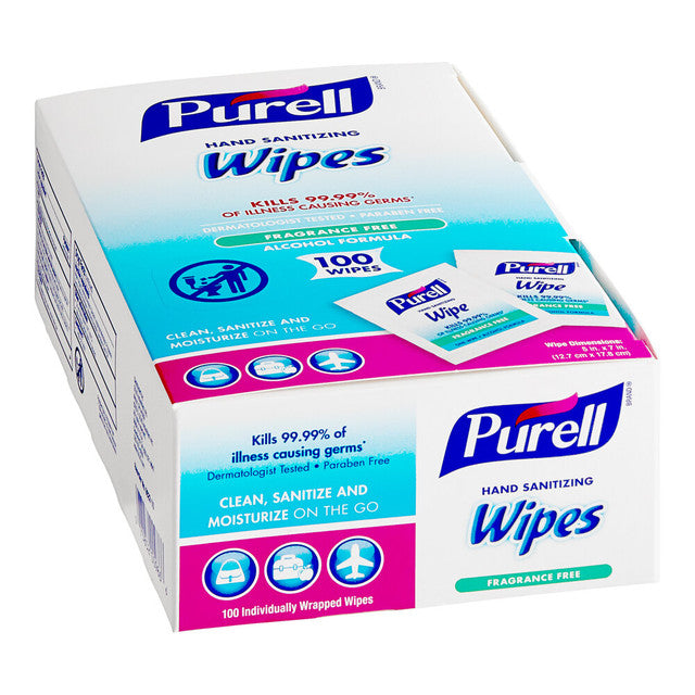 Purell Hand Sanitizing Wipes – Individually Wrapped (100 Wipes)