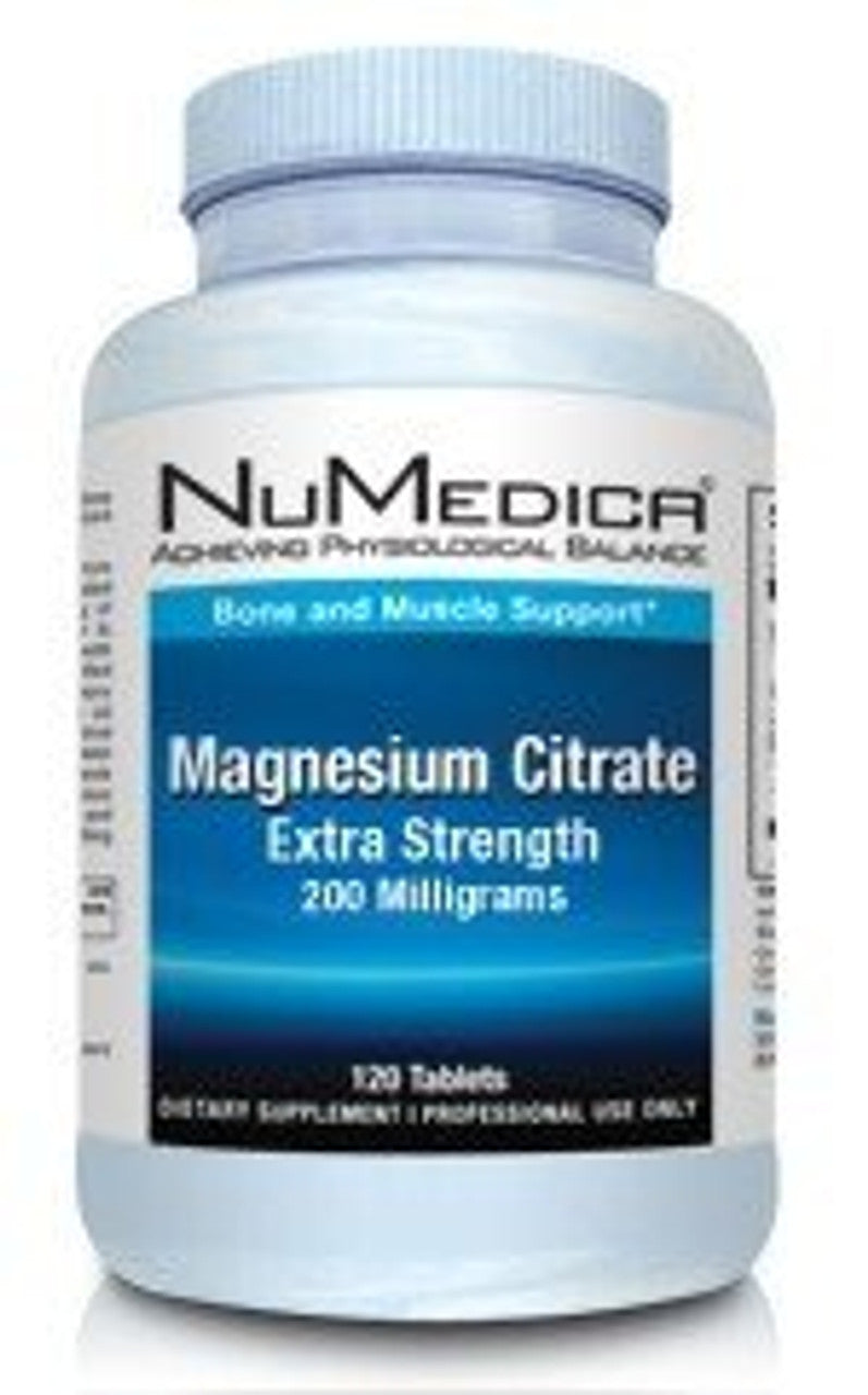NuMedica Magnesium Citrate Extra Strength – 200 mg, 120 Tablets