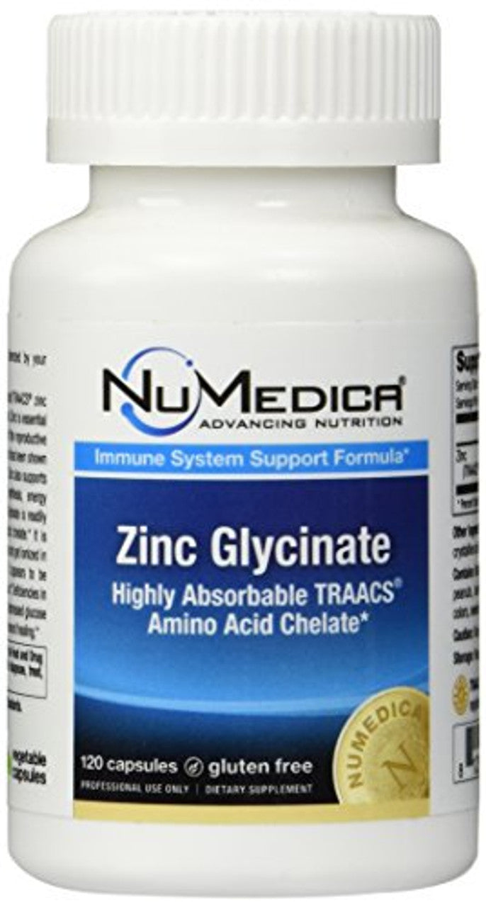 NuMedica Zinc Glycinate 20mg – 120 Vegetable Capsules