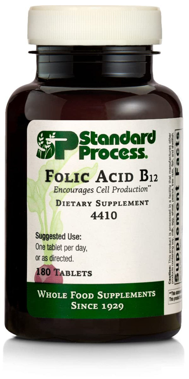 Standard Process Folic Acid B12 – Daily Wellness Support (180 Tablets)