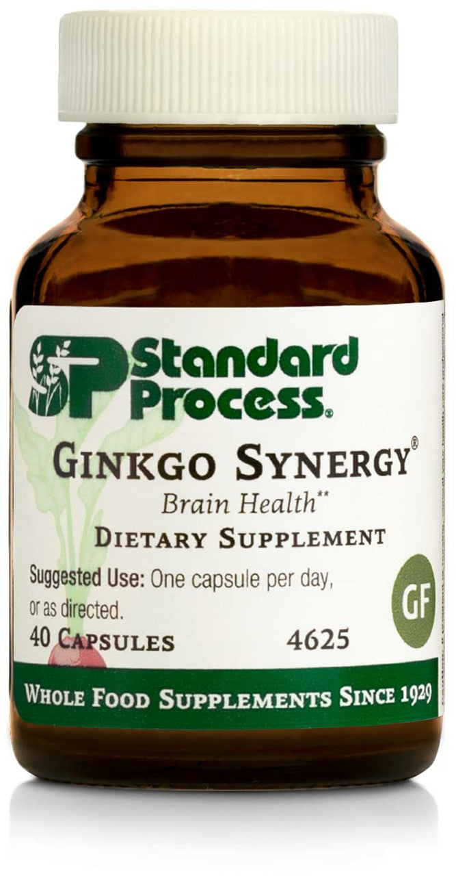 Standard Process Ginkgo Synergy – Cognitive & Circulatory Wellness Support (40 Capsules)