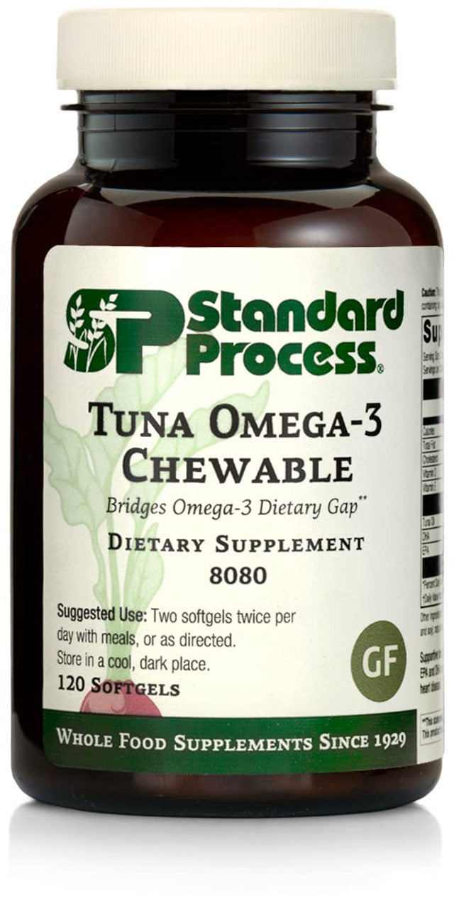 Standard Process Tuna Omega-3 Chewable – Daily EPA & DHA Wellness Support (120 Chewable Softgels)