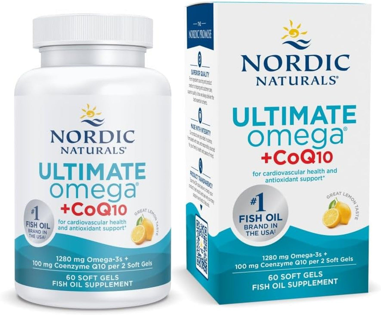 Nordic Naturals Ultimate Omega Lemon Cardiovascular & Cognitive Support (60 Softgels)