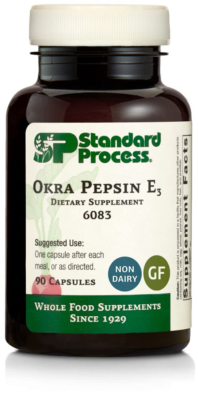 Standard Process Okra Pepsin E3 – Digestive Wellness Support (90 Capsules)