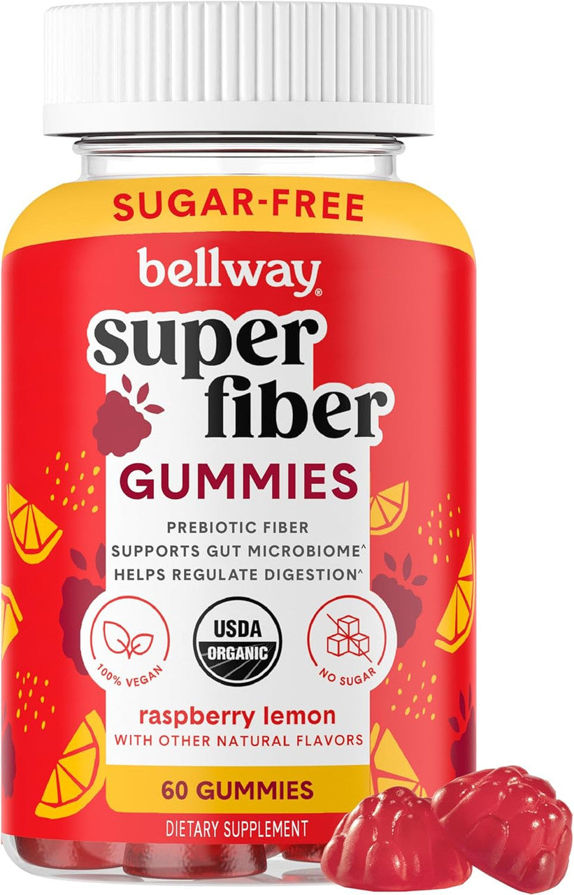 Bellway Super Fiber Gummies Daily Prebiotic Support (60 Gummies)