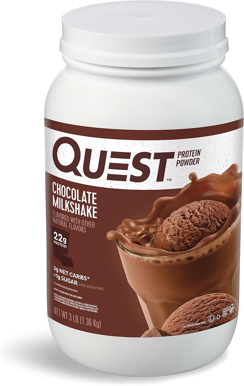 Quest Chocolate Milkshake Protein Powder (3 lb, 43 Servings)