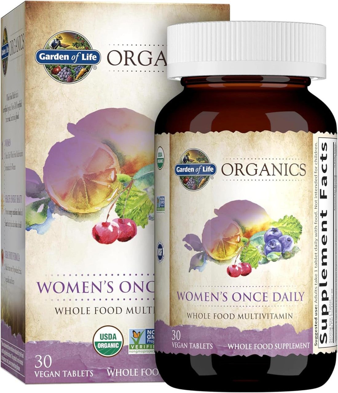 Garden of Life Women's Once Daily Multivitamin Whole Food Support (30 Tablets)