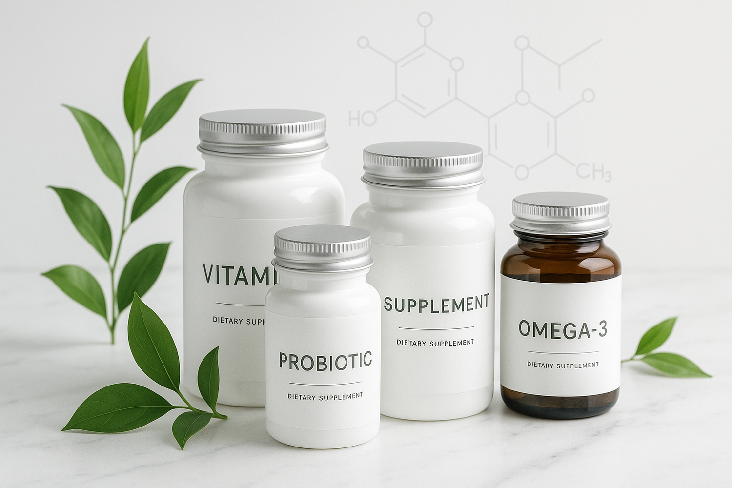 powerful supplement reseller hero image. trustworthy and clean